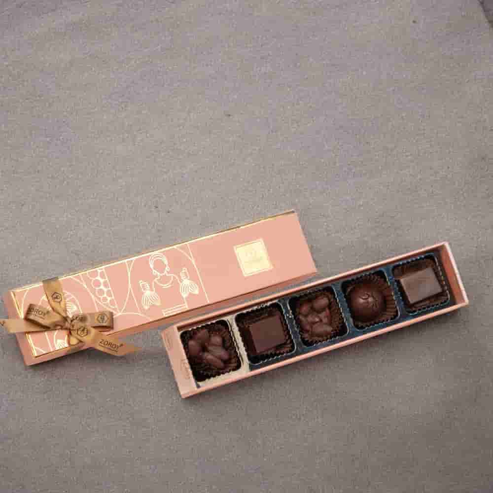 Zoroy Luxury Chocolate Box Of 5 Pure Couverture Chocolat