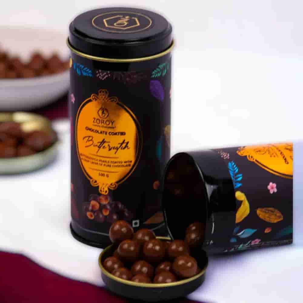 Zoroy Luxury Chocolate Coated Nuts | Chocolate Coated Butterscotch 100Gm
