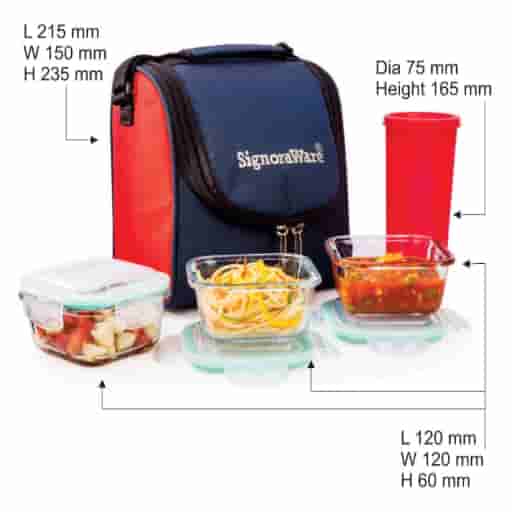 Signoraware 1503 Best Glass Lunch Box