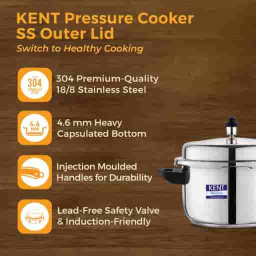 KENT 18013 SS Pressure Cooker Outer Lid 5 Ltr