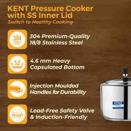 KENT 18015 SS Pressure Cooker Inner Lid 3 Ltr