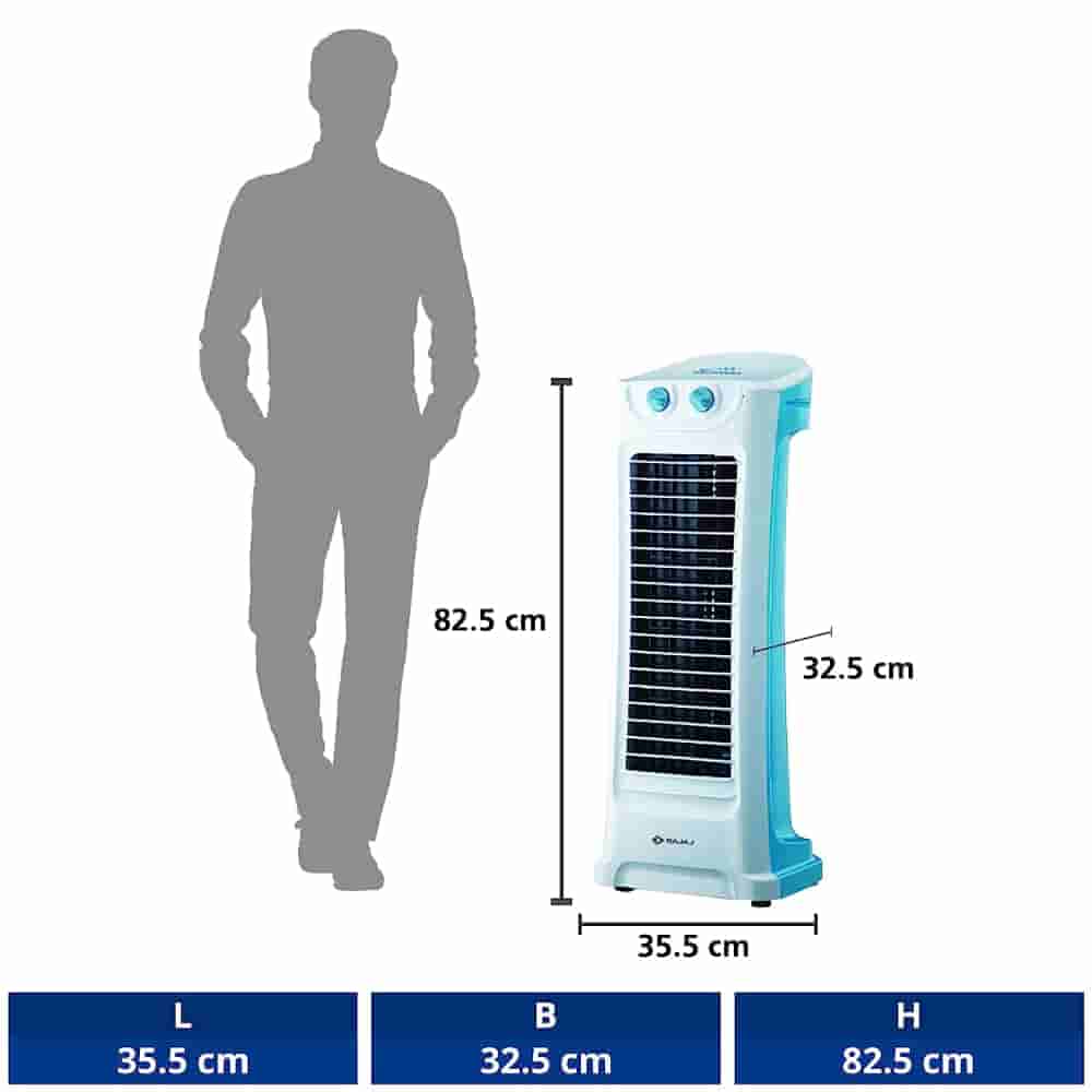Bajaj 251252 SNOWVENT Blue-Turquoise Tower Fan�