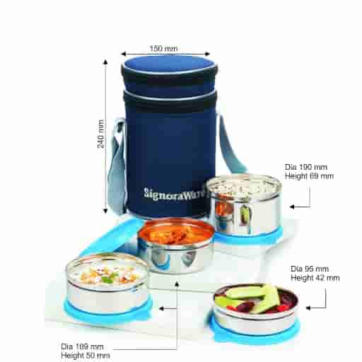 Signoraware Executive Steel Big Lunch Box