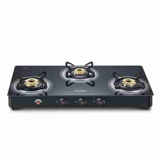 Prestige Royale Plus Schott Glass 3 Burner Gas Stove