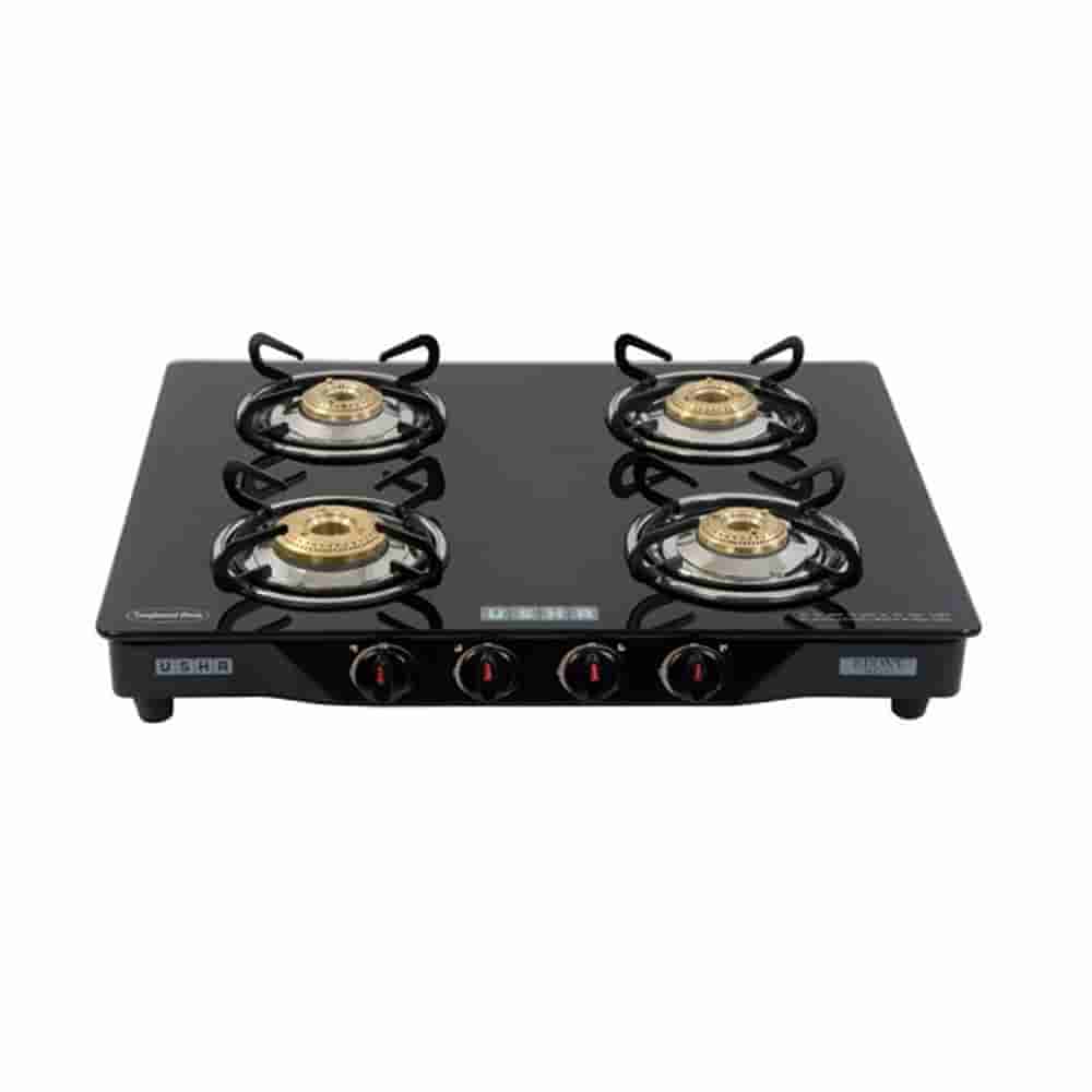 Usha EBONY 4001 4 Burner Gas Stove Black
