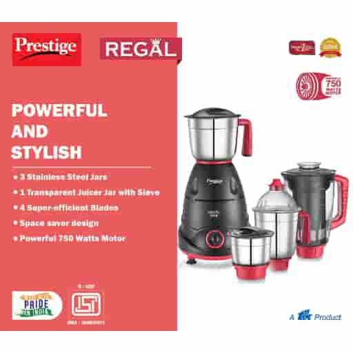 Prestige 41384 Regal Mixer Grinder, 750 W