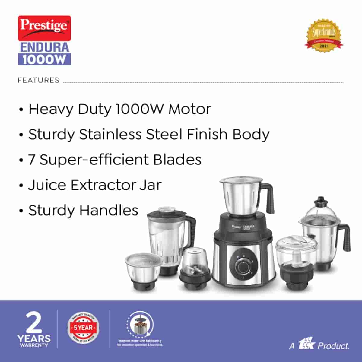 Prestige 42535 Endura 6 Jar Mixer Grinder