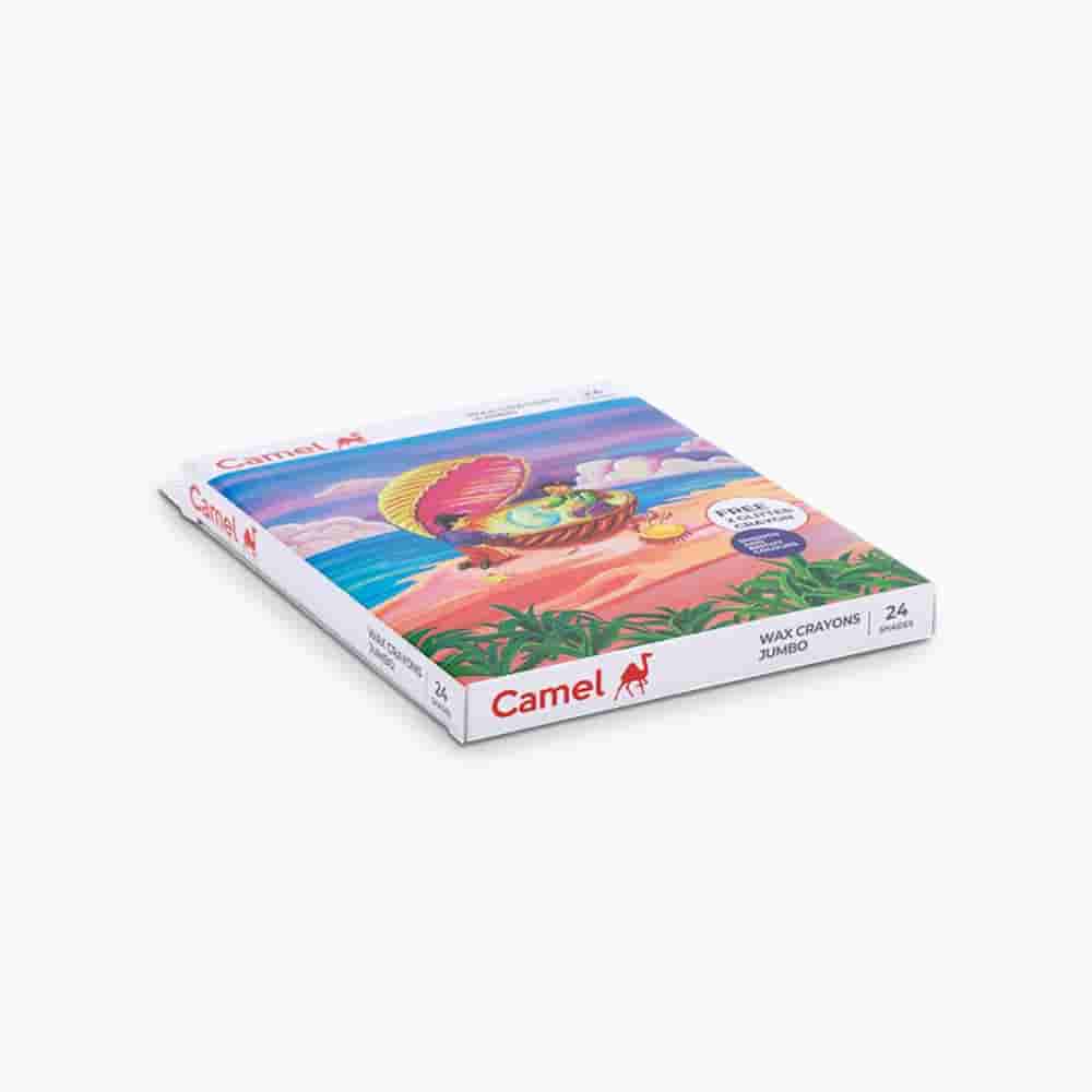 Camel Wax Crayons 24 Shades Jumbo