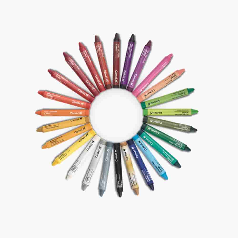 Camel Wax Crayons 24 Shades Jumbo
