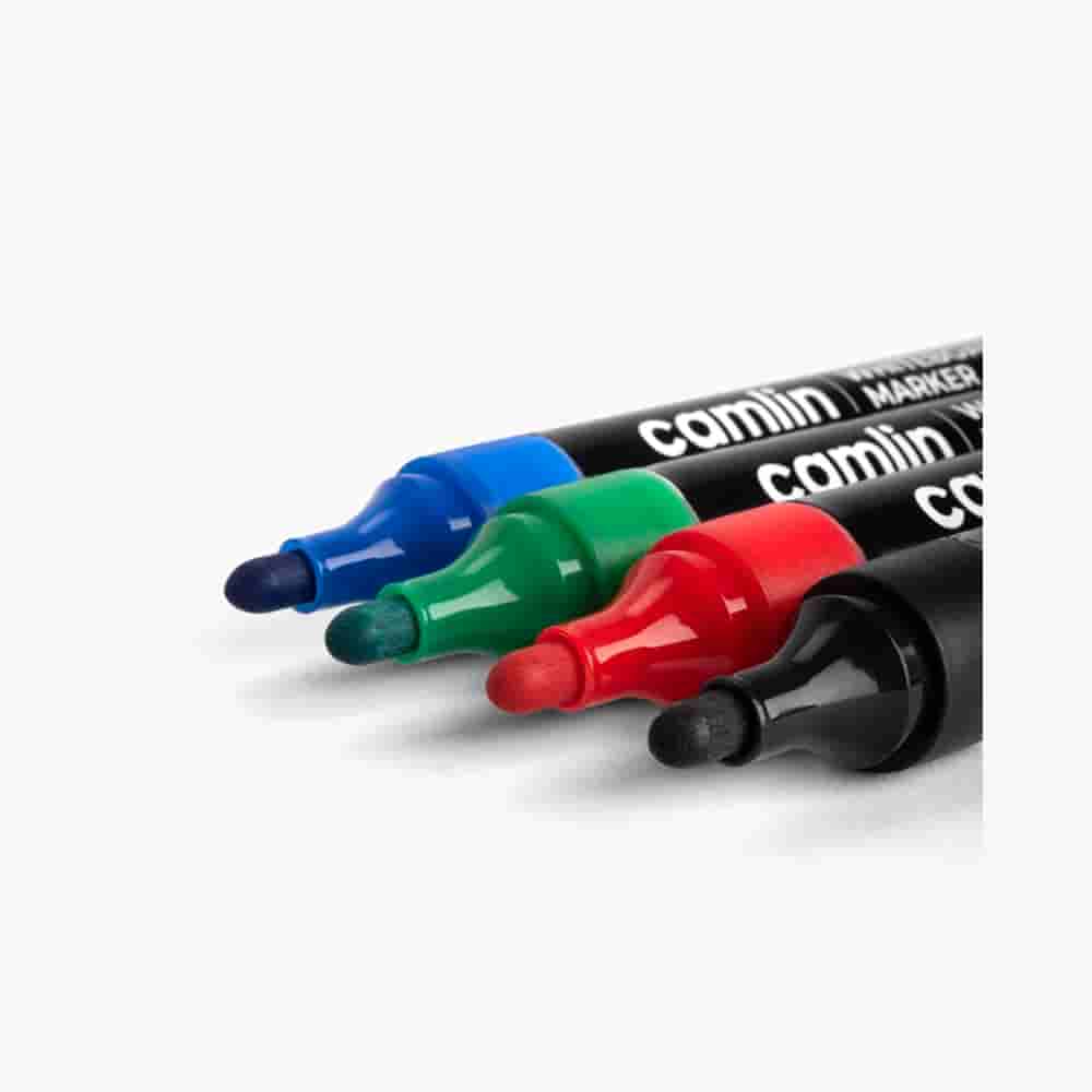 Camlin Whiteboard Markers Assorted Pouch Of 4 Shades