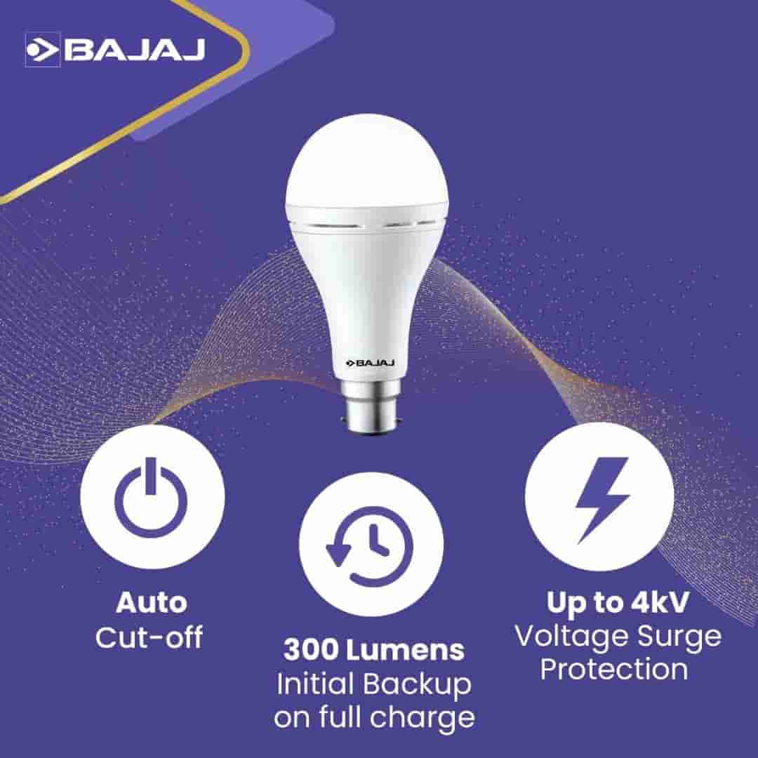 Bajaj LEDZ 12W Rechargeable Emergency Inverter LED Bulb