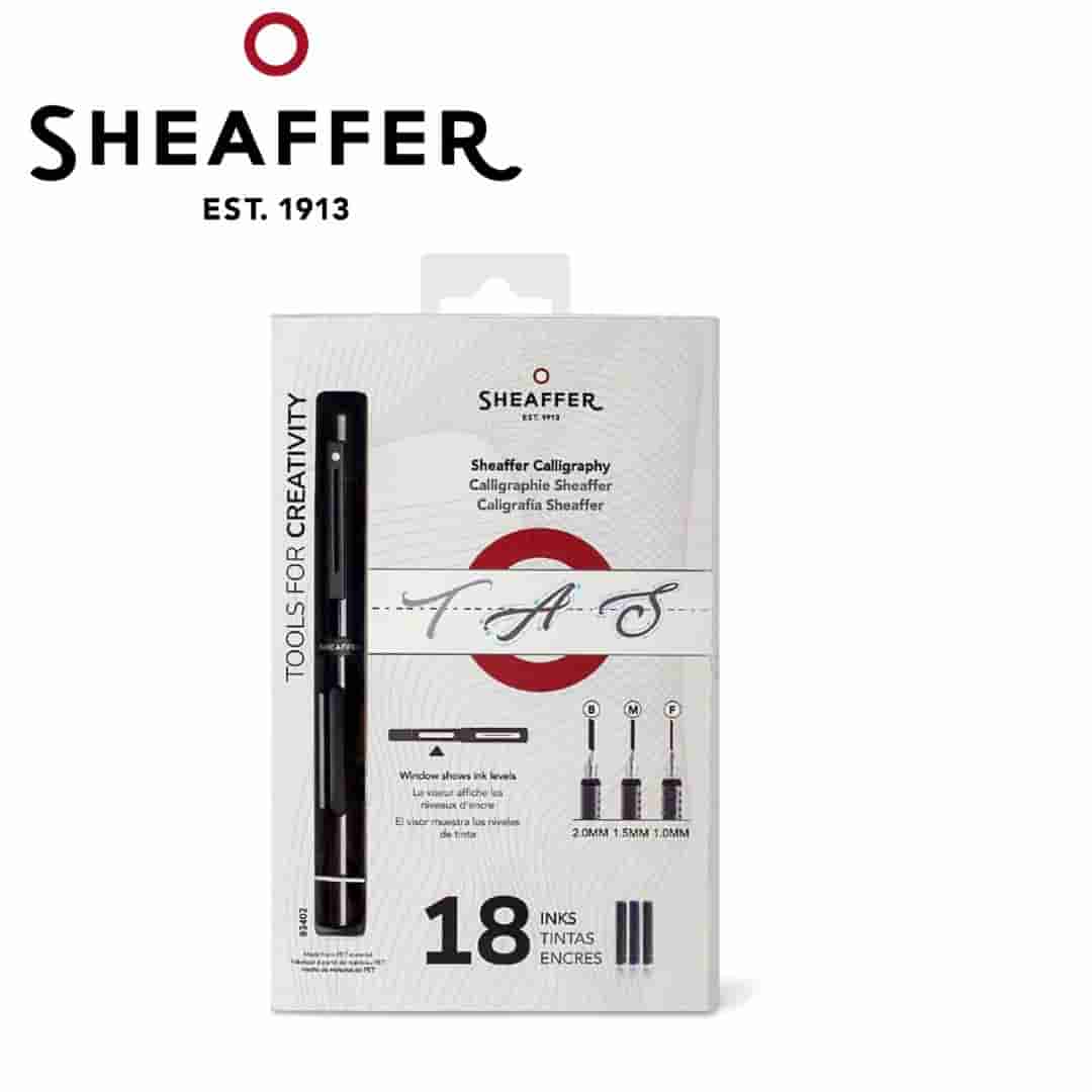 PEN SHEAFFER 93402 BLACK CALLIGRAPHY MINI KIT WITH F, M AND B NIBS