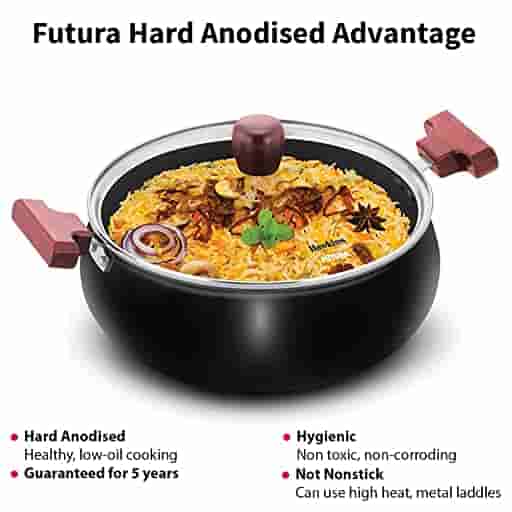 Hawkins ACH50G 5 Ltr Futura Ha Cook-N-Serve Handi With Glass Lid