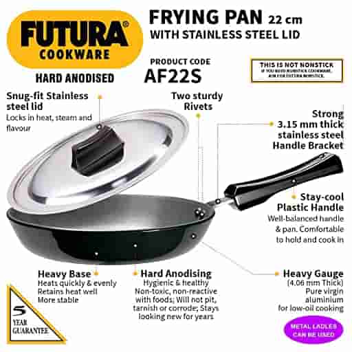 Hawkins AF22S Frying Pan 22 cm With SS Lid