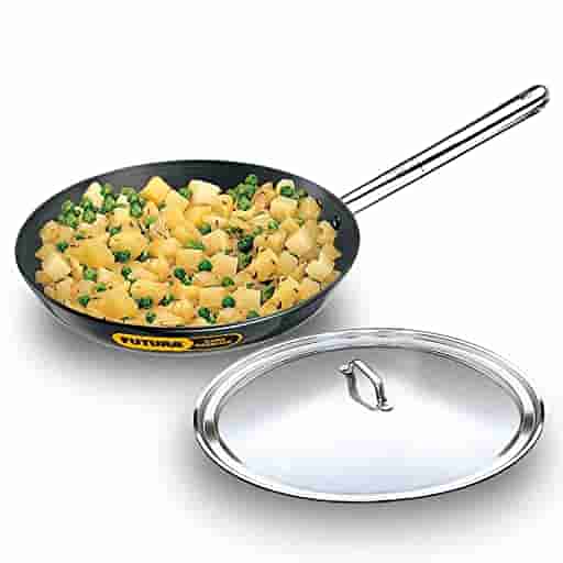 Hawkins AF30S Frying Pan (Stainless Steel Handle) 30 cm With SS Lid