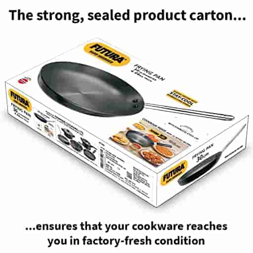 Hawkins AF30S Frying Pan (Stainless Steel Handle) 30 cm With SS Lid