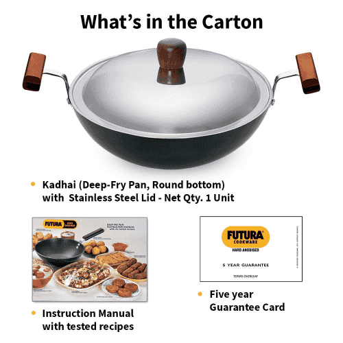 Hawkins AK15S Dp Fry Pan/Kadhai SS Lid