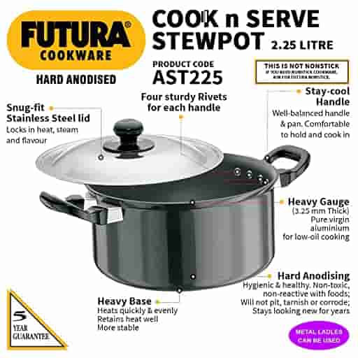 Hawkins AST225 Cook-n-Serve Stewpot 2.25 Ltr With SS Lid