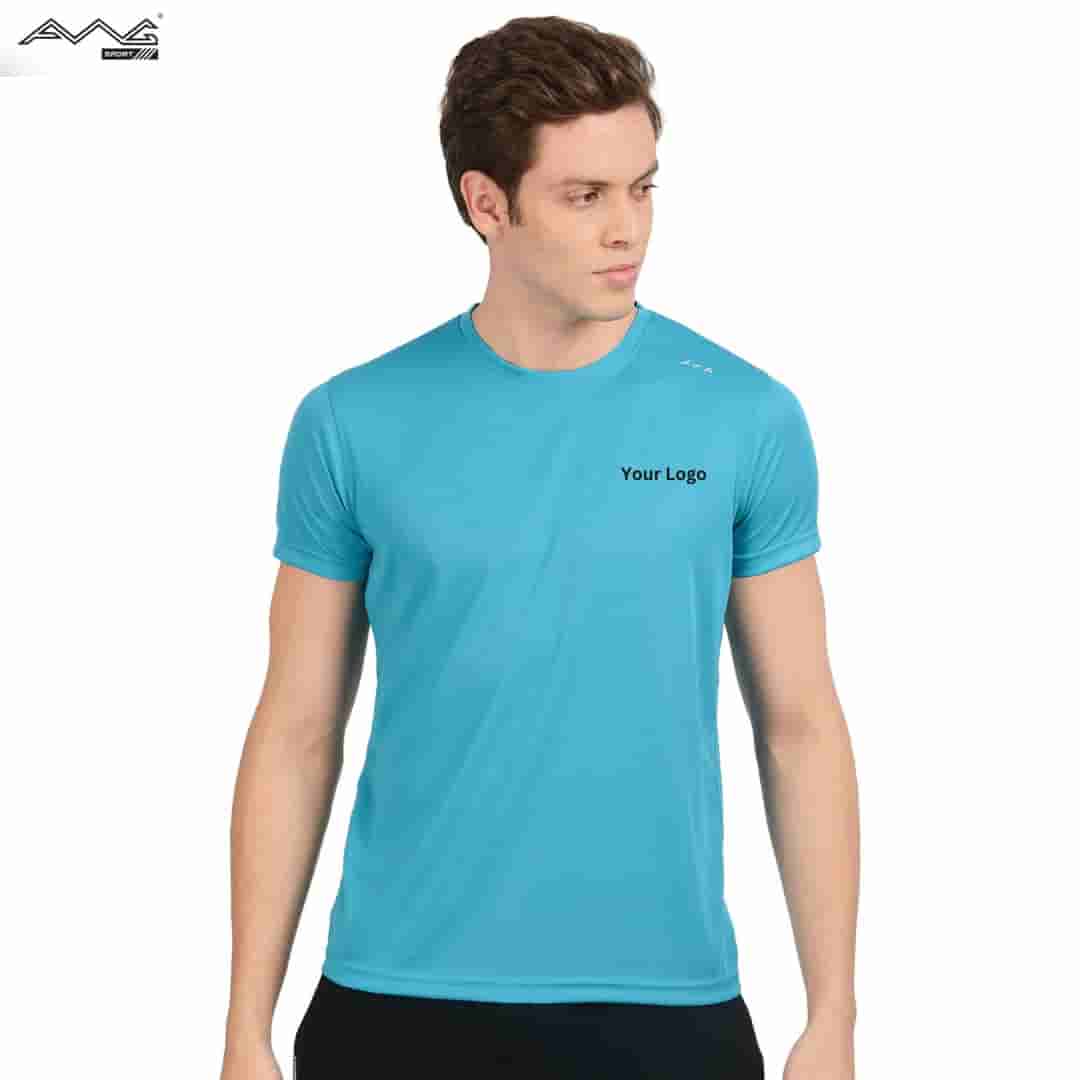 Awg Cotton Round Neck Super Bio T Shirt Sky Blue