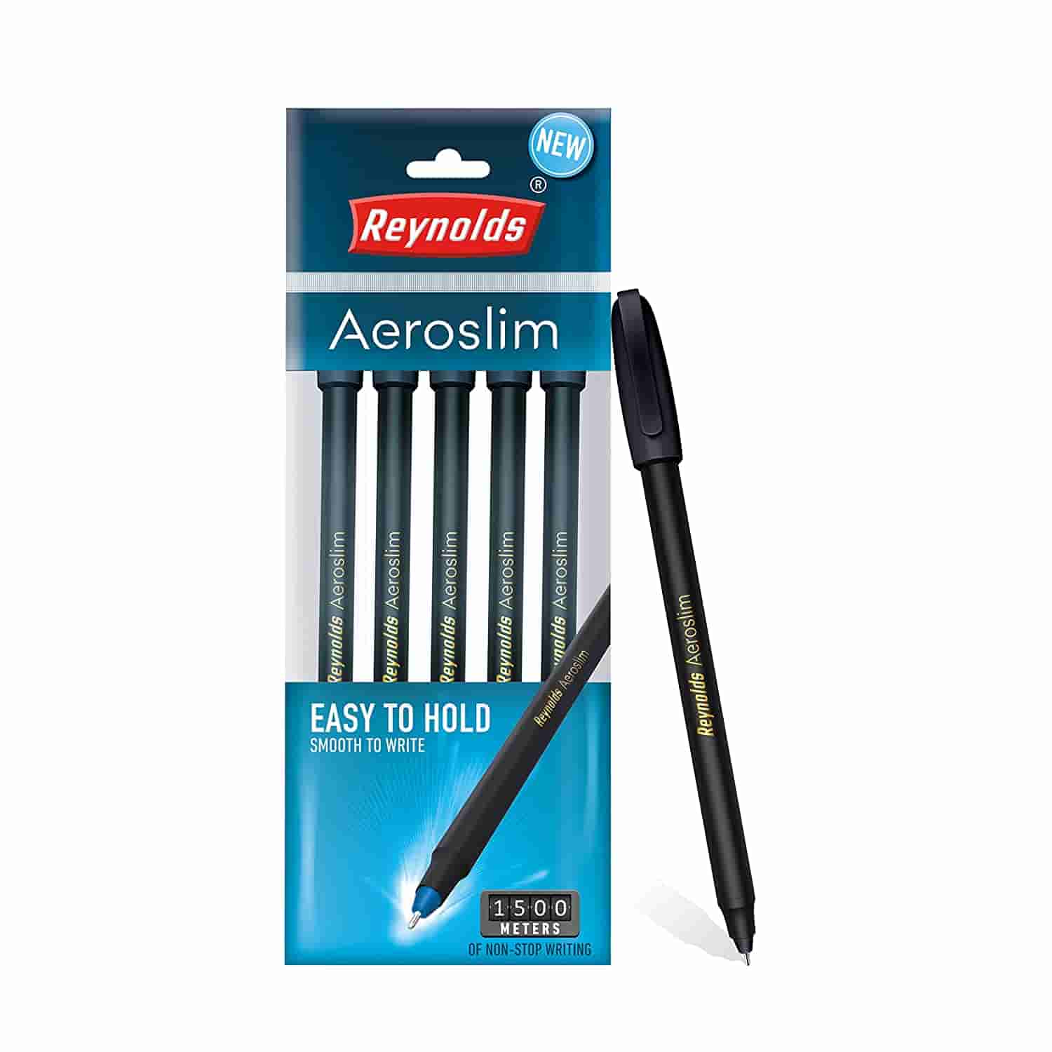 Reynolds Aeroslim Ball Pen Black Pack Of 5