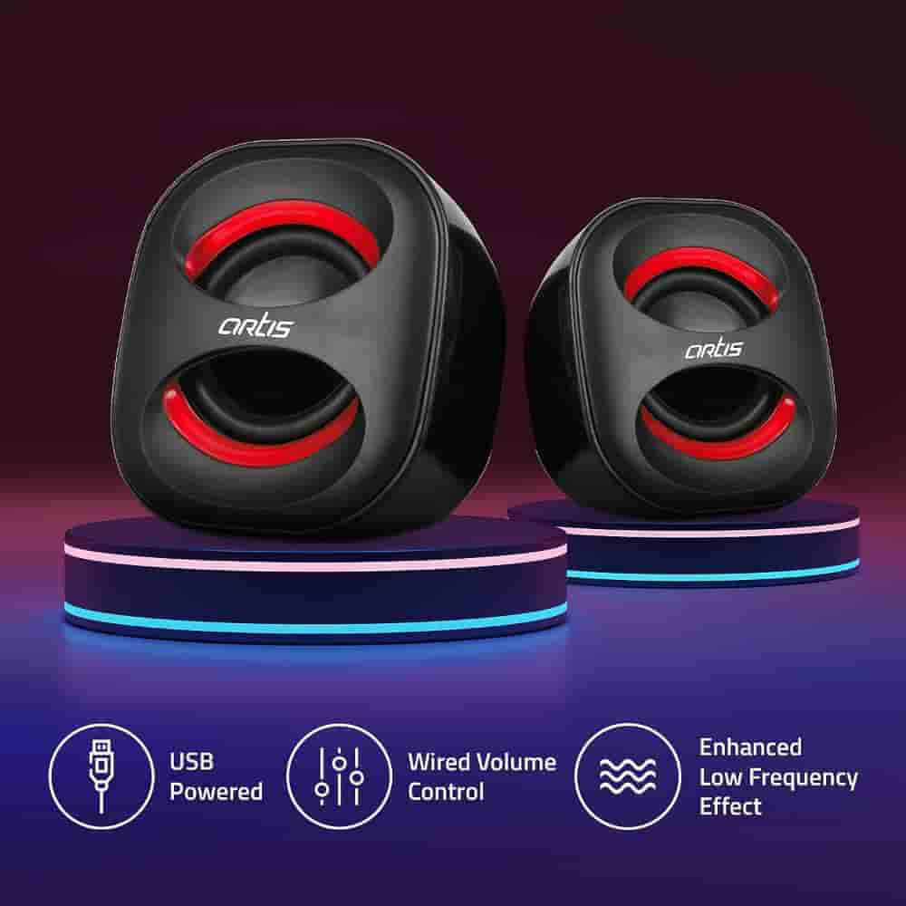 Artis 2.0 USB MULTIMEDIA SPEAKERS RED