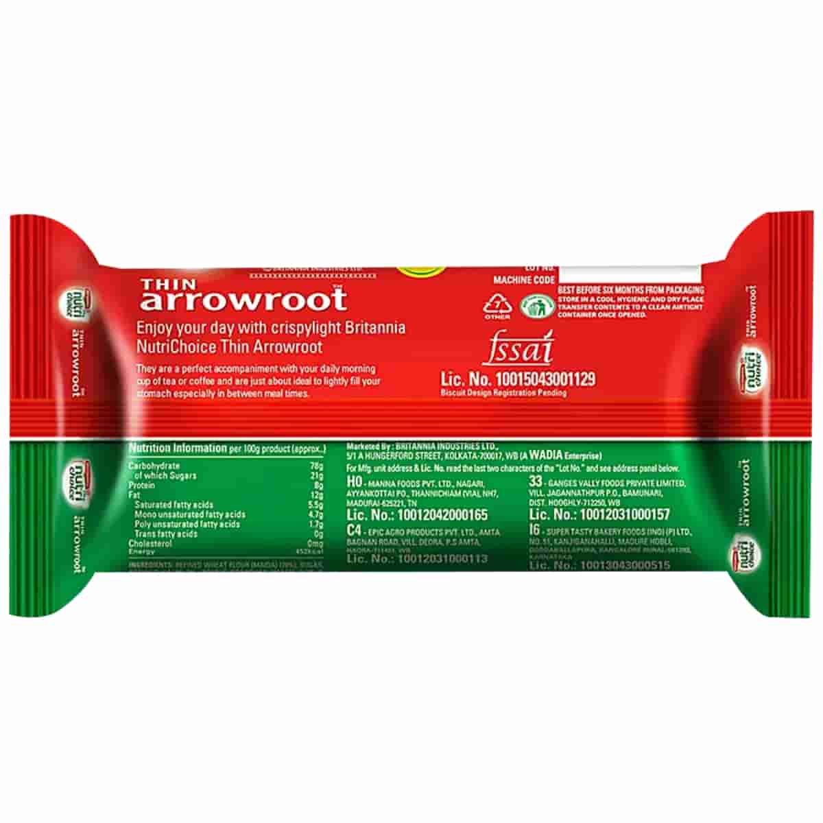 Britannia Nutri Choice Thin Arrowroot 150G