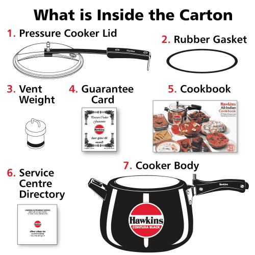 Hawkins Contura Black 6.5 Litre Cooker