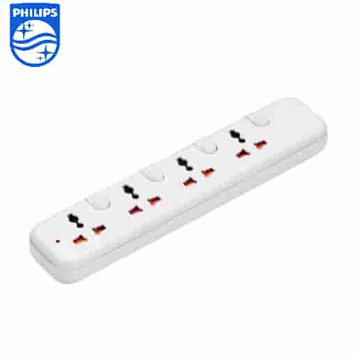 Philips 4 Way Power Multiplier with Individual Switch CHP3441W(White)