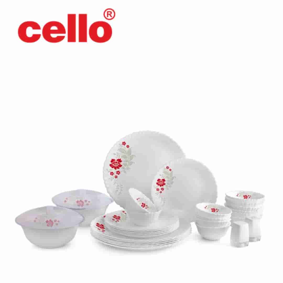 Cello Dazzle Dinner Set 31 Pcs - Scarlet Blis