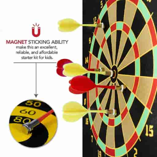 Magnetic Dart Board For Kids (17 Inch) For Kids