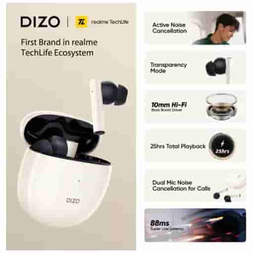 Dizo By Realme Techlife Gopods Bluetooth Headset