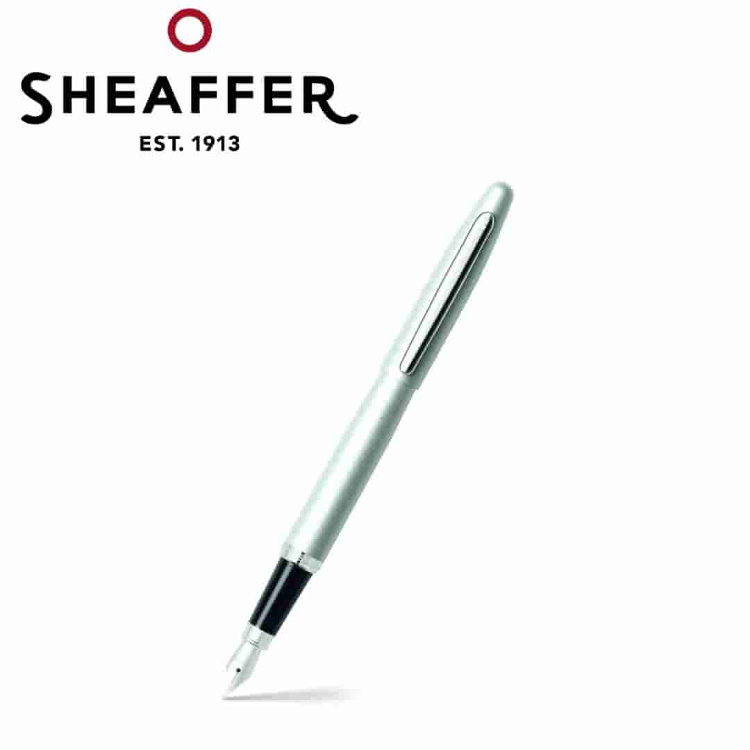 PEN SHEAFFER VFM E9400 STROBE SILVER WITH CHROME TRIM F FP