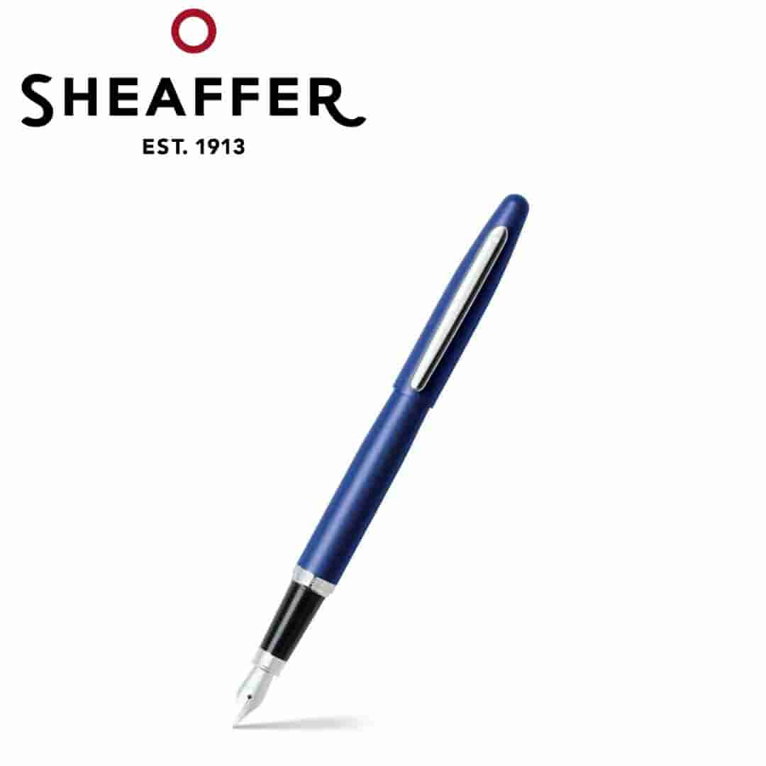 PEN SHEAFFER VFM E9401 NEON BLUE WITH CHROME TRIM F FP