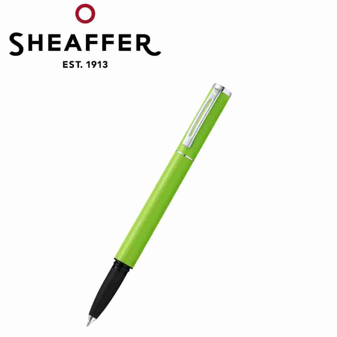 PEN SHEAFFER POP E9202 LIME GREEN HIGH GLOSS RESIN BODY  WITH CHROME TRIM RB