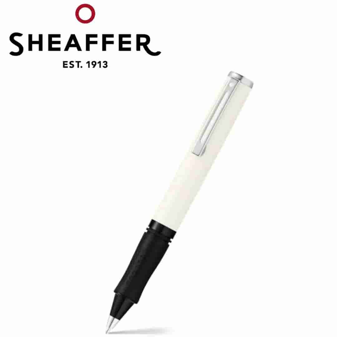 PEN SHEAFFER POP E9206 WHITE HIGH GLOSS RESIN BODY  WITH CHROME TRIM BP