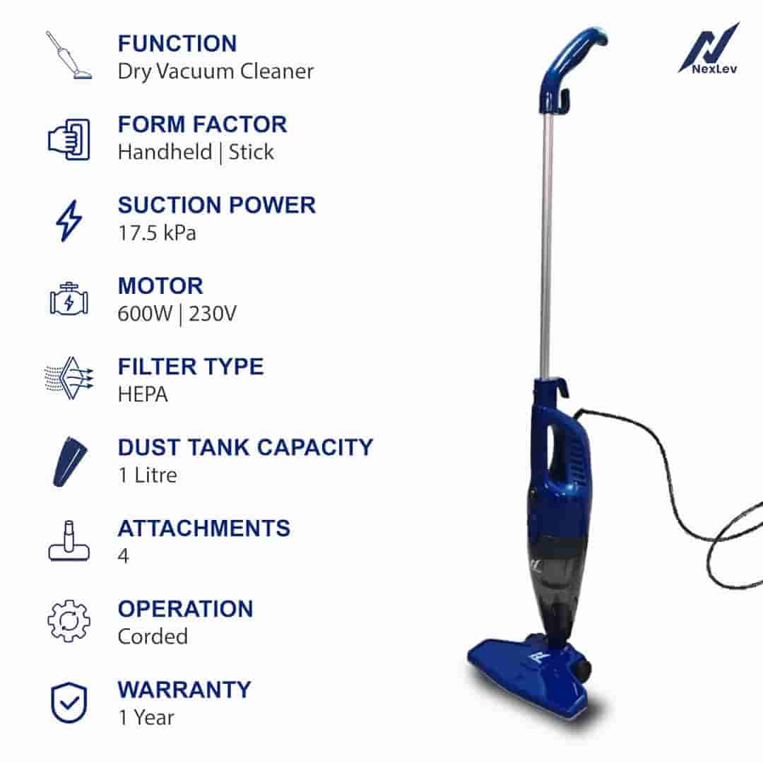 NexLev 2 in 1 Handheld & Stick Vacuum Cleaner  VC-01
