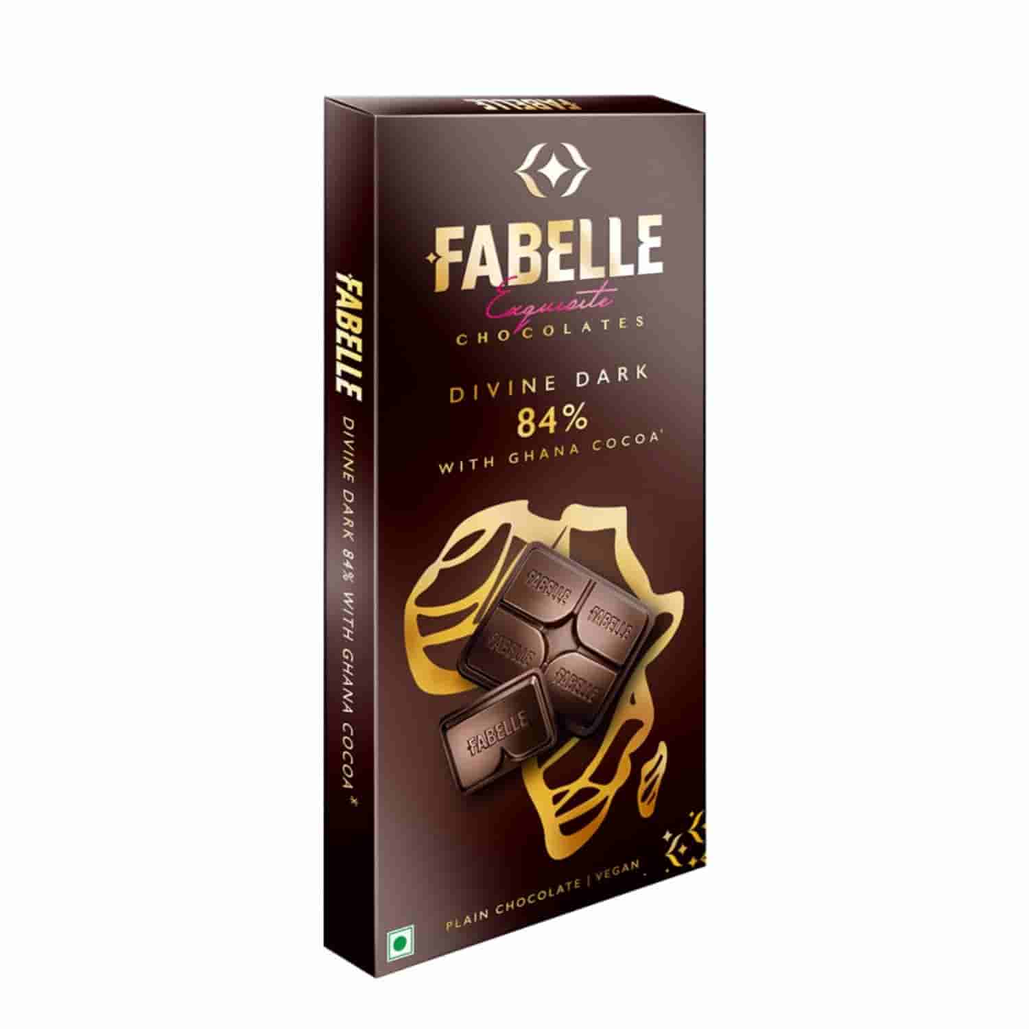 Fabelle Divine Dark 84% With Ghana Cocoa Luxury Dark Chocolate Bar