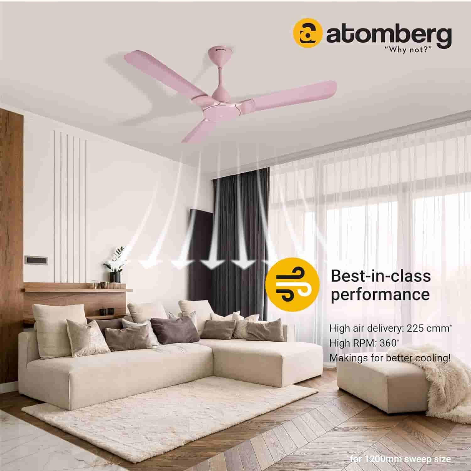 Atomberg Erica CF 1.2M Lotus Pink