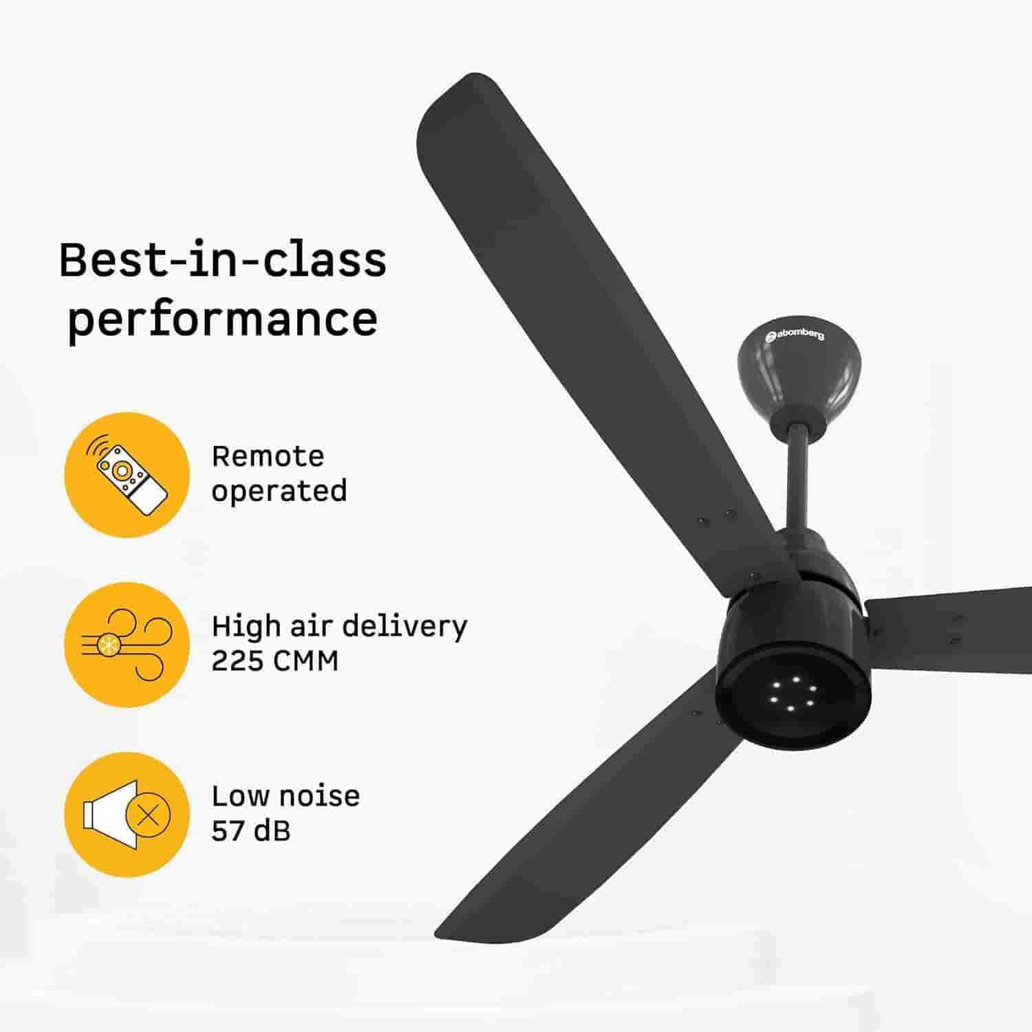 atomberg Renesa Enzel 1200mm BLDC Ceiling Fan with Remote Control (Pebble Grey)