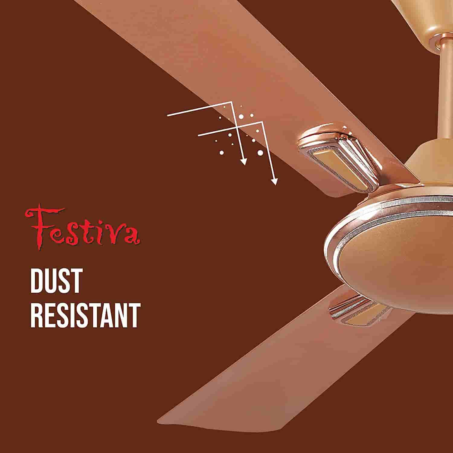 Havells 1200 mm Fan Festiva Pearl Copper-Gold