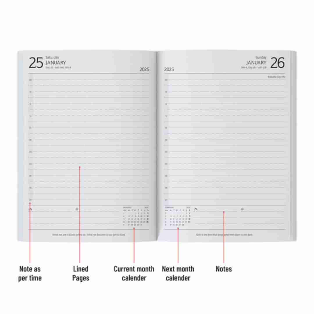 Anupam Flame Diary 2025 B5 (80 GSM) Blue