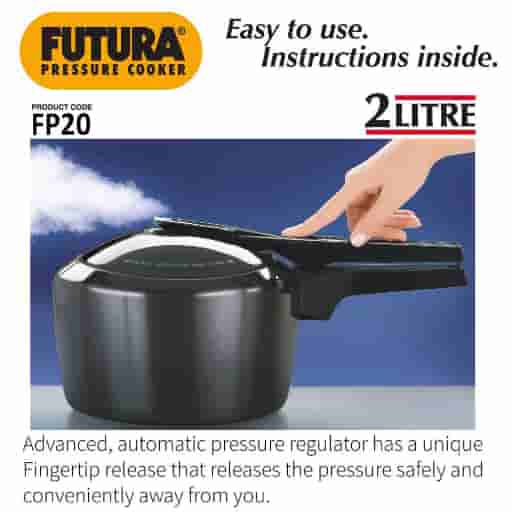 Hawkins Futura Hard Anodised 2L Aluminium Inner Lid Pressure Cooker