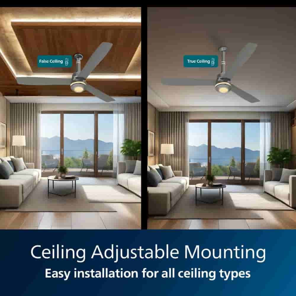 1200mm BLDC Ceiling Fan Twilight Granite Grey