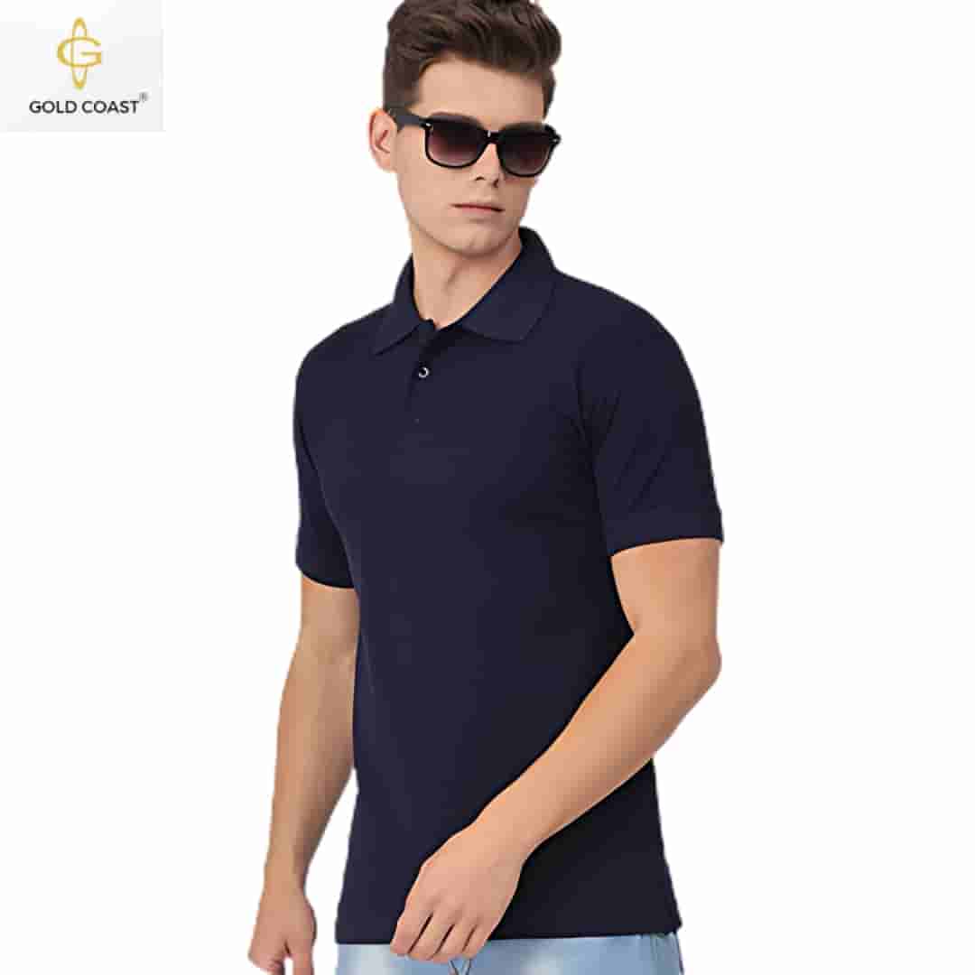 Gold Coast Air-Tex Dry-fit Polo T-Shirt - Navy Blue