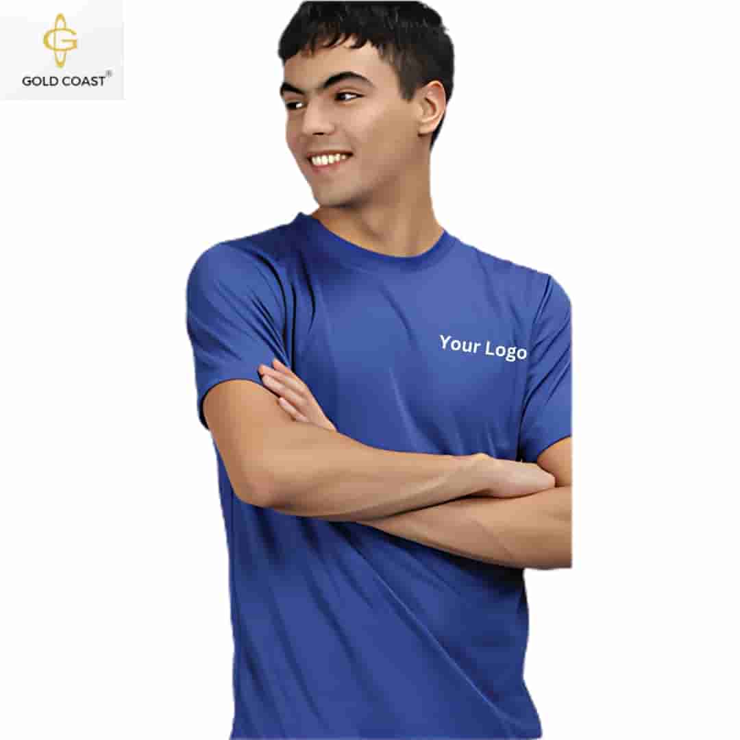 Gold Coast DRI-FIT Dot-Knit Round Neck T-Shirt - Royal Blue