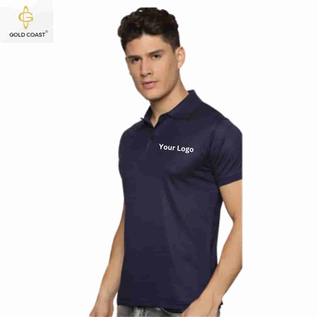 Gold Coast Oxy Knit Dri-Fit Polo T-Shirt - Navy Blue