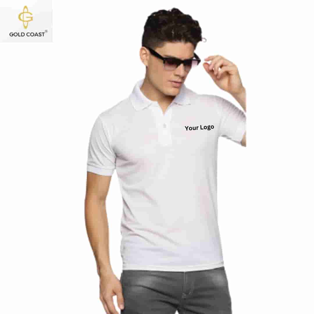 Gold Coast Oxy Knit Dri-Fit Polo T-Shirt - White