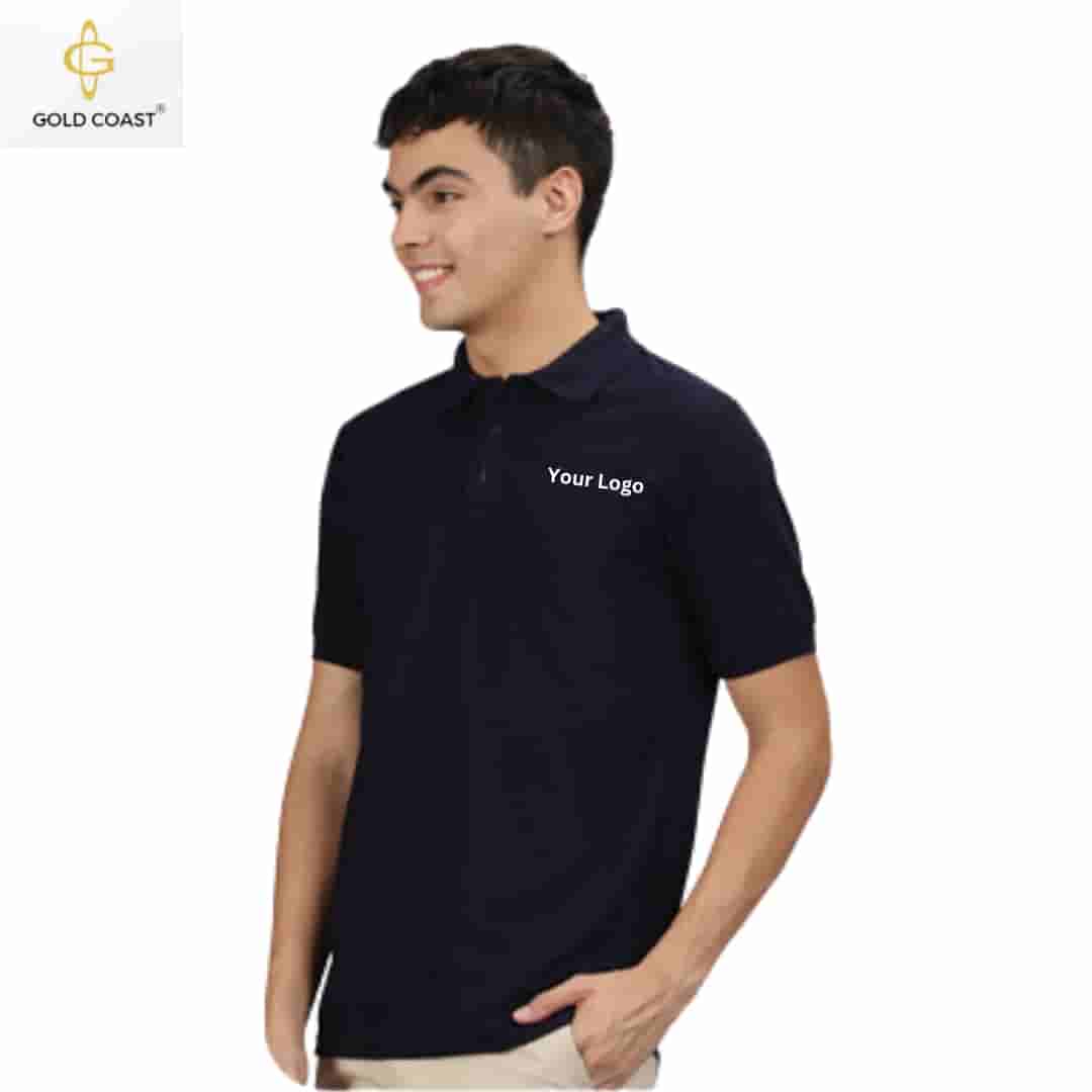 Gold Coast Spun Pique Polo T-Shirt - Navy Blue