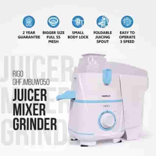 Havells Rigo Jar 500W Juicer Mixer Grinder (White-Light Blue)
