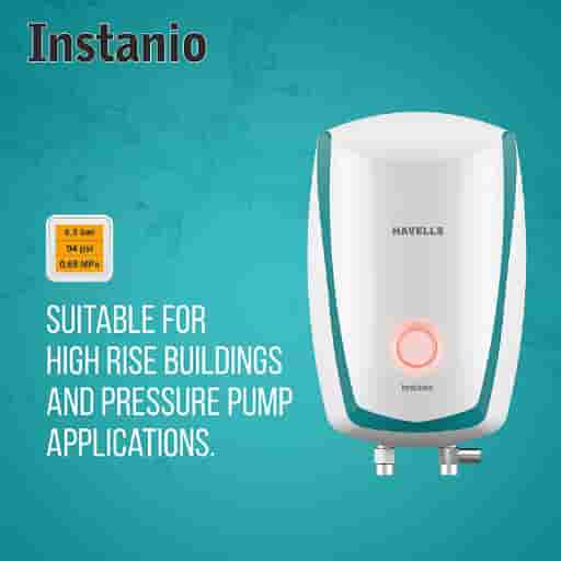 Havells Instanio 3L Instant Water Heater (Wht Blue)